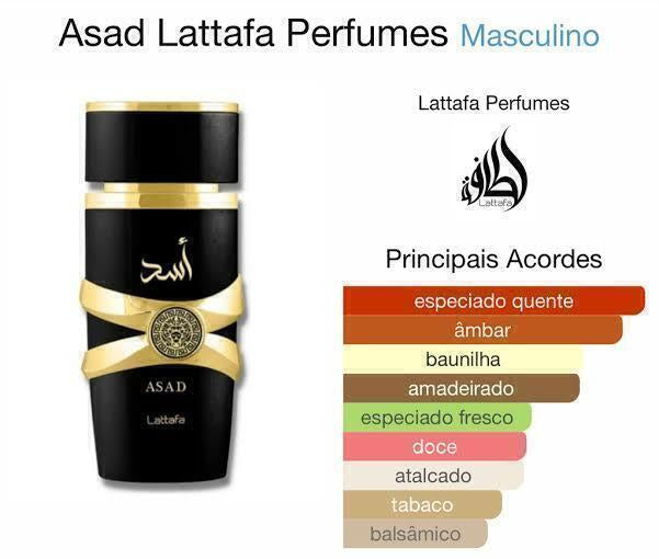 ASAD LATAFFA PERFUME ARABE MASCULINO 100ml +  ENVÍO GRATIS
